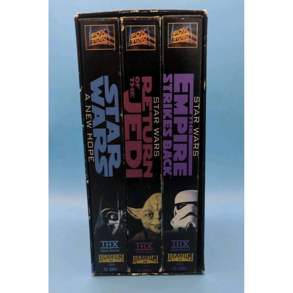 (1)Star Wars Trilogy 3-Tape Set (VHS 1995) THX Lucasfilm